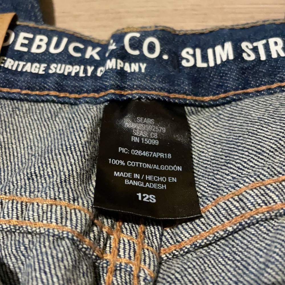Roebuck & Co. boys' slim straight leg jeans 12S - Picture 4 of 8